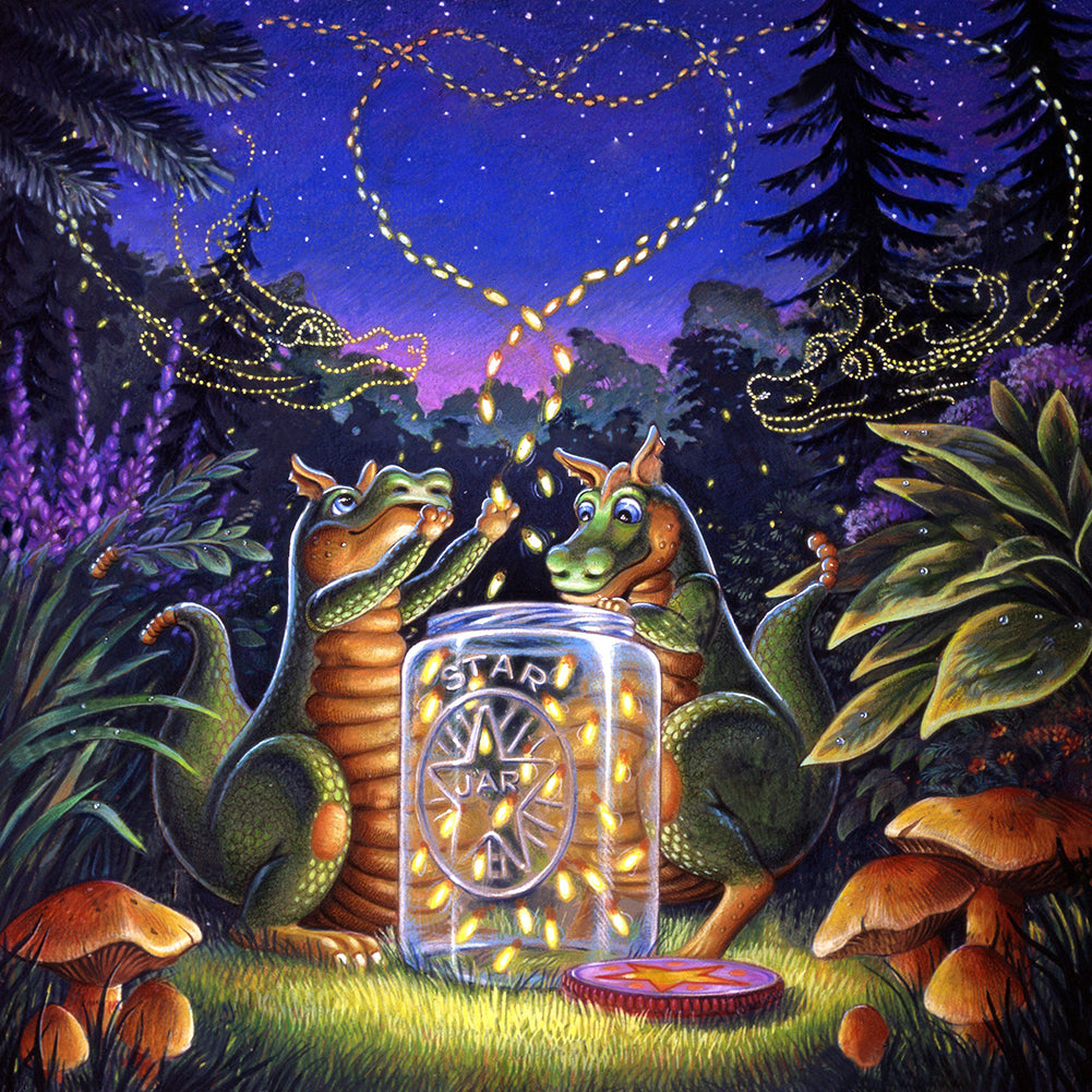 Firefly Dinosaurs 40*40CM(Canvas) Full Round Drill Diamond Painting