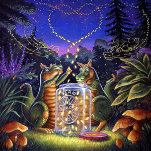 Firefly Dinosaurs 40*40CM(Canvas) Full Round Drill Diamond Painting