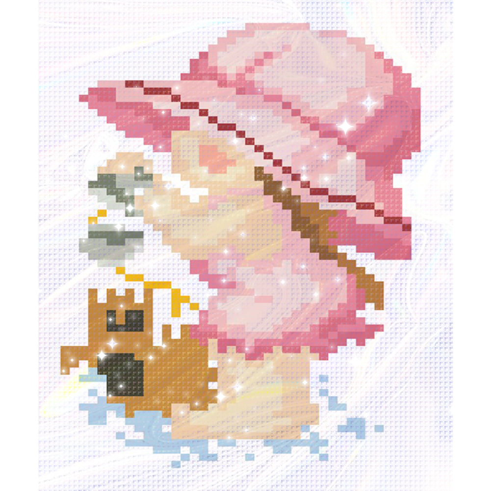 Four Seasons Baby - Summer - Partial  9CT Stamped Cross Stitch - Bead Embroidery 17x20CM/6.69x7.87in