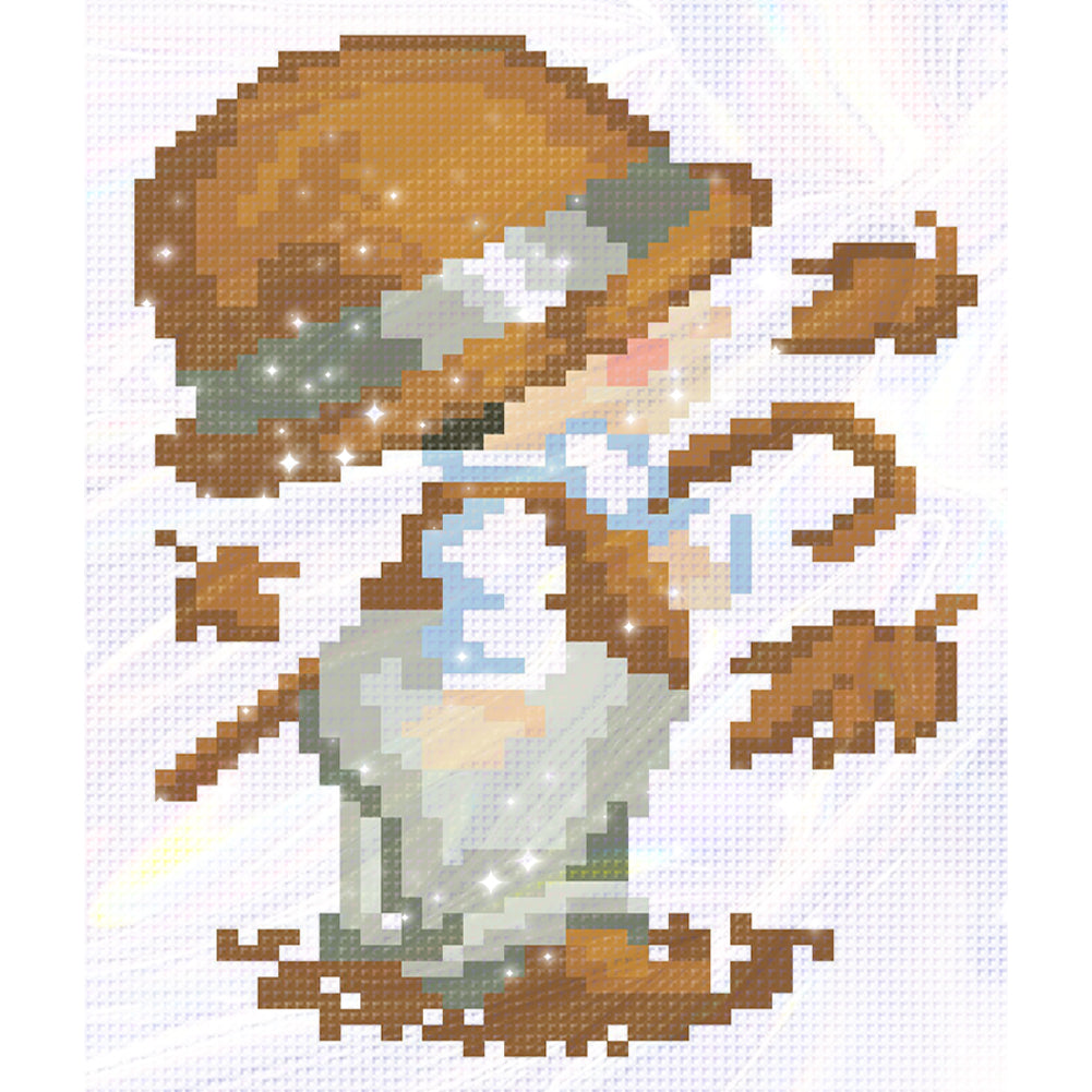 Four Seasons Baby - Autumn - Partial  9CT Stamped Cross Stitch - Bead Embroidery 17x20CM/6.69x7.87in