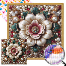 Load image into Gallery viewer, White Pearl Flowers 40*40CM(Picture) Full Round Drill Diamond Painting
