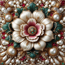 Load image into Gallery viewer, White Pearl Flowers 40*40CM(Picture) Full Round Drill Diamond Painting
