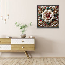 Load image into Gallery viewer, White Pearl Flowers 40*40CM(Picture) Full Round Drill Diamond Painting
