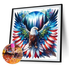 Load image into Gallery viewer, Eagle With Wings Spread In The Forest 40*40CM(Picture) Partial AB Full Round Drill Diamond Painting
