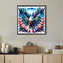 Load image into Gallery viewer, Eagle With Wings Spread In The Forest 40*40CM(Picture) Partial AB Full Round Drill Diamond Painting
