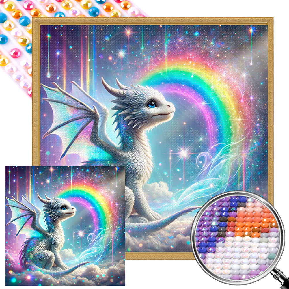 Rainbow Dragons 40*40CM(Picture) Full Round Drill Diamond Painting