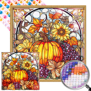 Autumn Pumpkin 40*40CM(Picture) Full Round Drill Diamond Painting