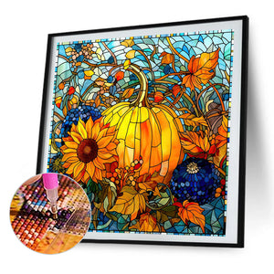 Sunflowers And Pumpkins 40*40CM(Picture) Full Round Drill Diamond Painting