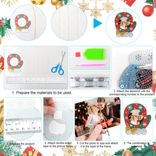 Load image into Gallery viewer, 10Pcs Christmas Diamond Painting Photo Frame Hanging Pendant for Xmas Tree
