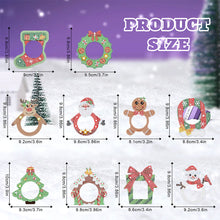 Load image into Gallery viewer, 10Pcs Christmas Diamond Painting Photo Frame Hanging Pendant for Xmas Tree
