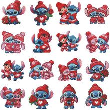 Load image into Gallery viewer, 16PCS Stitch 15*15CM(Canvas) Full Round Drill Diamond Painting
