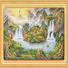 Load image into Gallery viewer, Mona Lisa Brand - Spring Splendor In The House - 261*111CM 11CT 3 Stamped Cross Stitch
