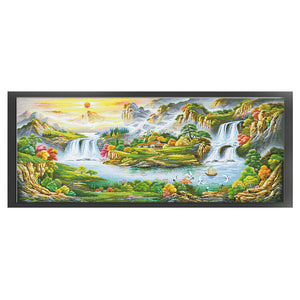 Mona Lisa Brand - Spring Splendor In The House - 261*111CM 11CT 3 Stamped Cross Stitch