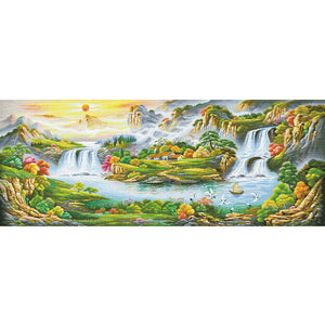 Mona Lisa Brand - Spring Splendor In The House - 261*111CM 11CT 3 Stamped Cross Stitch