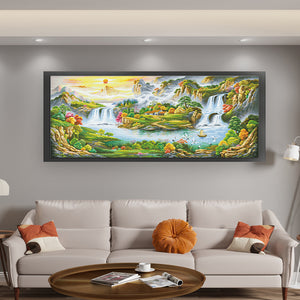 Mona Lisa Brand - Spring Splendor In The House - 261*111CM 11CT 3 Stamped Cross Stitch