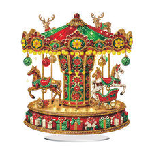 Load image into Gallery viewer, Acrylic 2D Flat Christmas Carousel DIY Desktop Diamond Art Kits Table Decor
