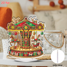 Load image into Gallery viewer, Acrylic 2D Flat Christmas Carousel DIY Desktop Diamond Art Kits Table Decor
