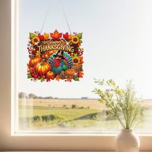 Load image into Gallery viewer, Acrylic Special Shaped Fall Thanksgiving Turkey Hanging Diamond Art Kit for Home
