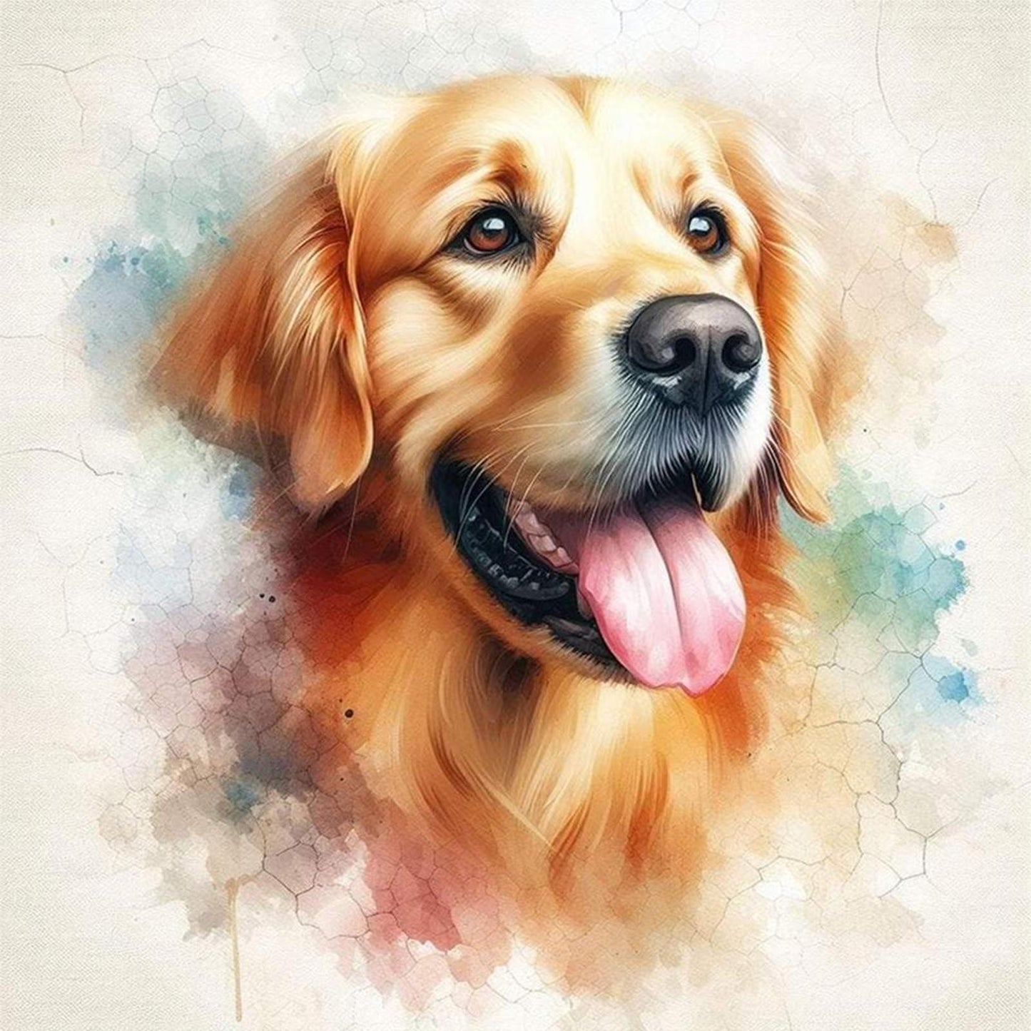 Golden Retriever - Full 11CT Stamped Cross Stitch 40x40CM - Yishu
