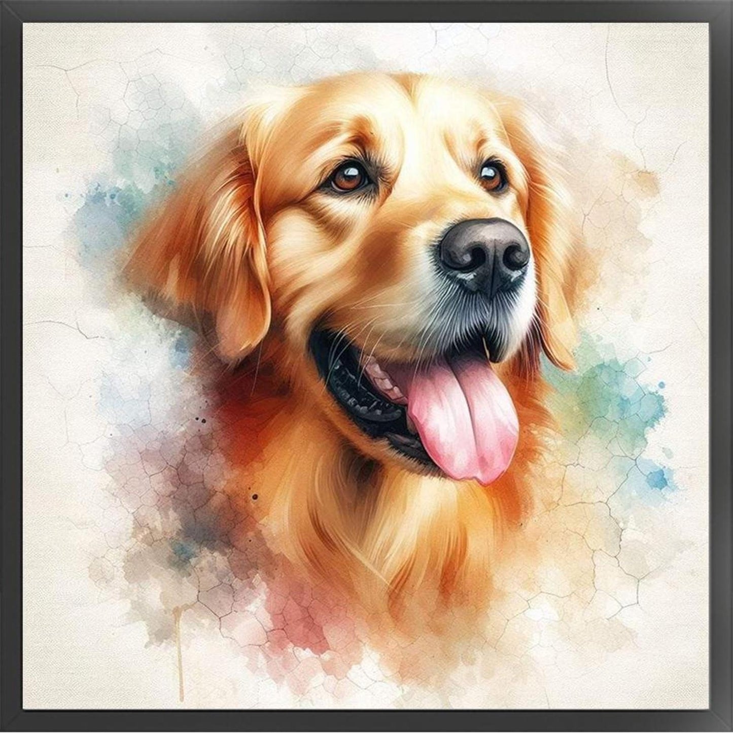 Golden Retriever - Full 11CT Stamped Cross Stitch 40x40CM - Yishu