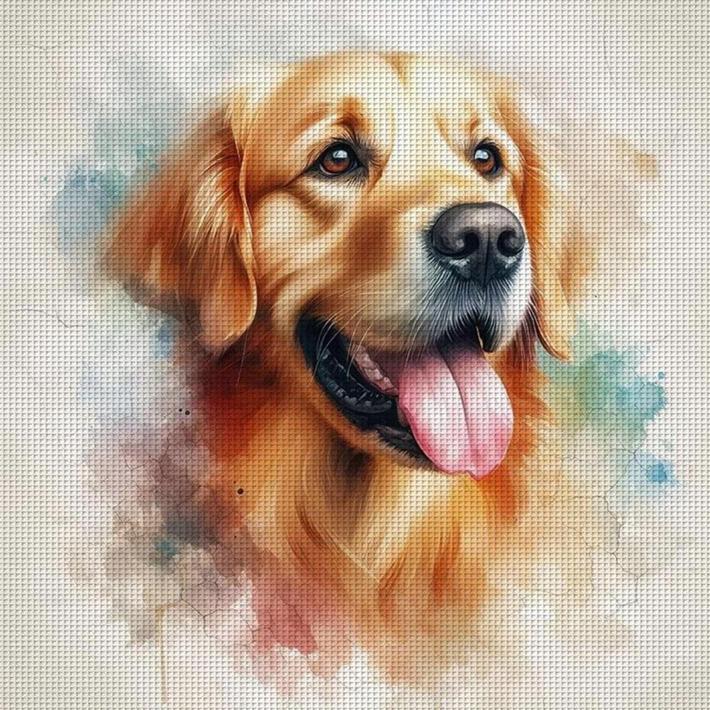 Golden Retriever - Full 11CT Stamped Cross Stitch 40x40CM - Yishu
