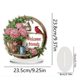 2D Flat DIY Garden Plant Desktop Diamond Art Kits Bedroom Table Decoration