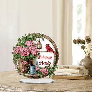 2D Flat DIY Garden Plant Desktop Diamond Art Kits Bedroom Table Decoration