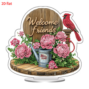 2D Flat DIY Garden Plant Desktop Diamond Art Kits Bedroom Table Decoration