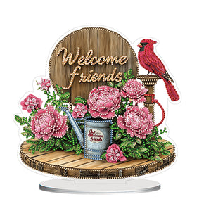 2D Flat DIY Garden Plant Desktop Diamond Art Kits Bedroom Table Decoration