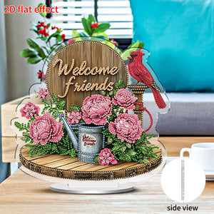 2D Flat DIY Garden Plant Desktop Diamond Art Kits Bedroom Table Decoration