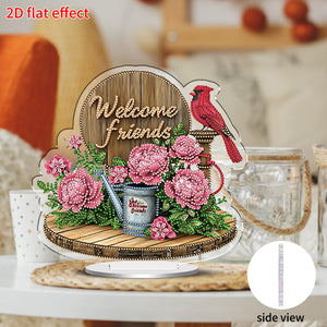 2D Flat DIY Garden Plant Desktop Diamond Art Kits Bedroom Table Decoration