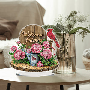 2D Flat DIY Garden Plant Desktop Diamond Art Kits Bedroom Table Decoration