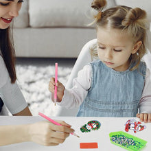 Load image into Gallery viewer, 6 Pairs Double Sided Christmas Snowman Diamond Painting Earrings Jewelry
