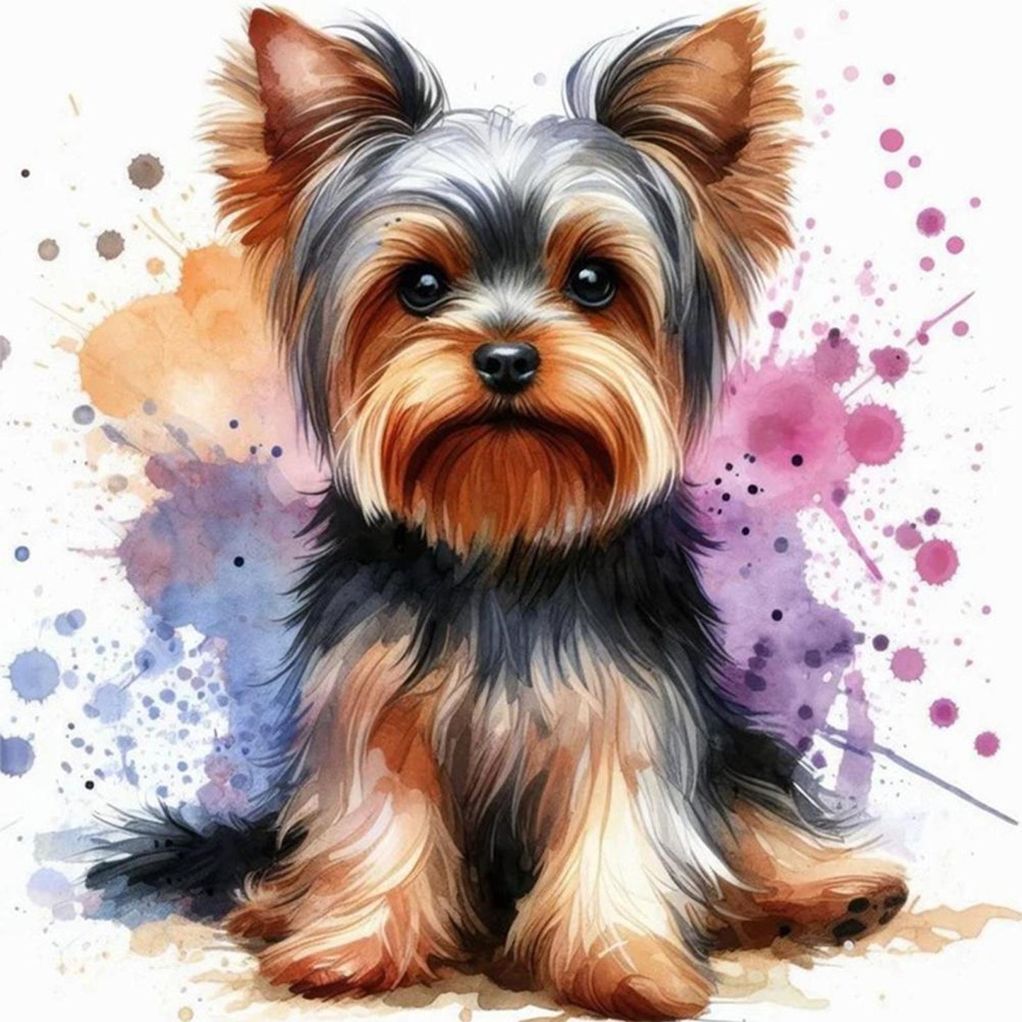 Cute Dog - Full 11CT Stamped Cross Stitch 40x40CM - Yishu