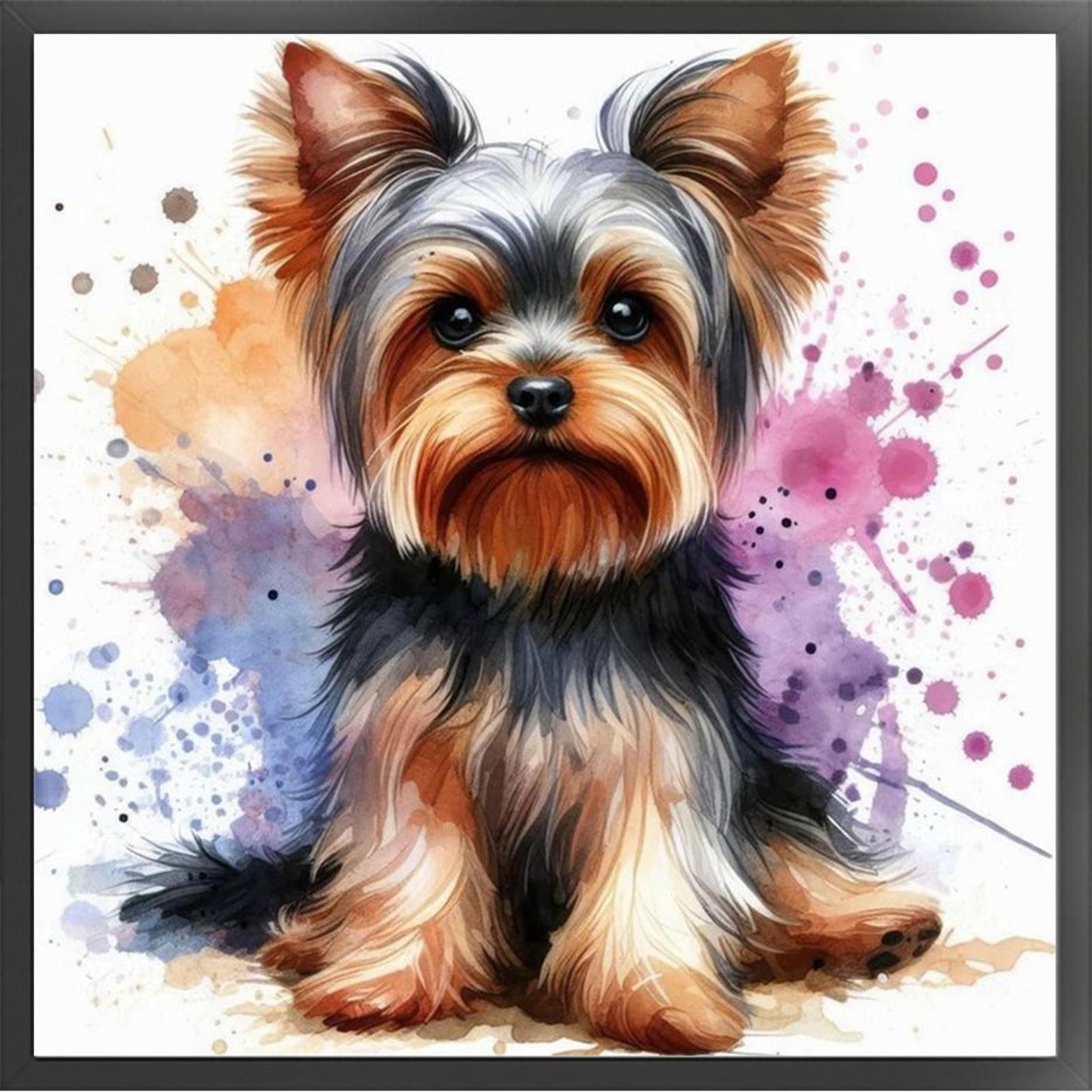 Cute Dog - Full 11CT Stamped Cross Stitch 40x40CM - Yishu