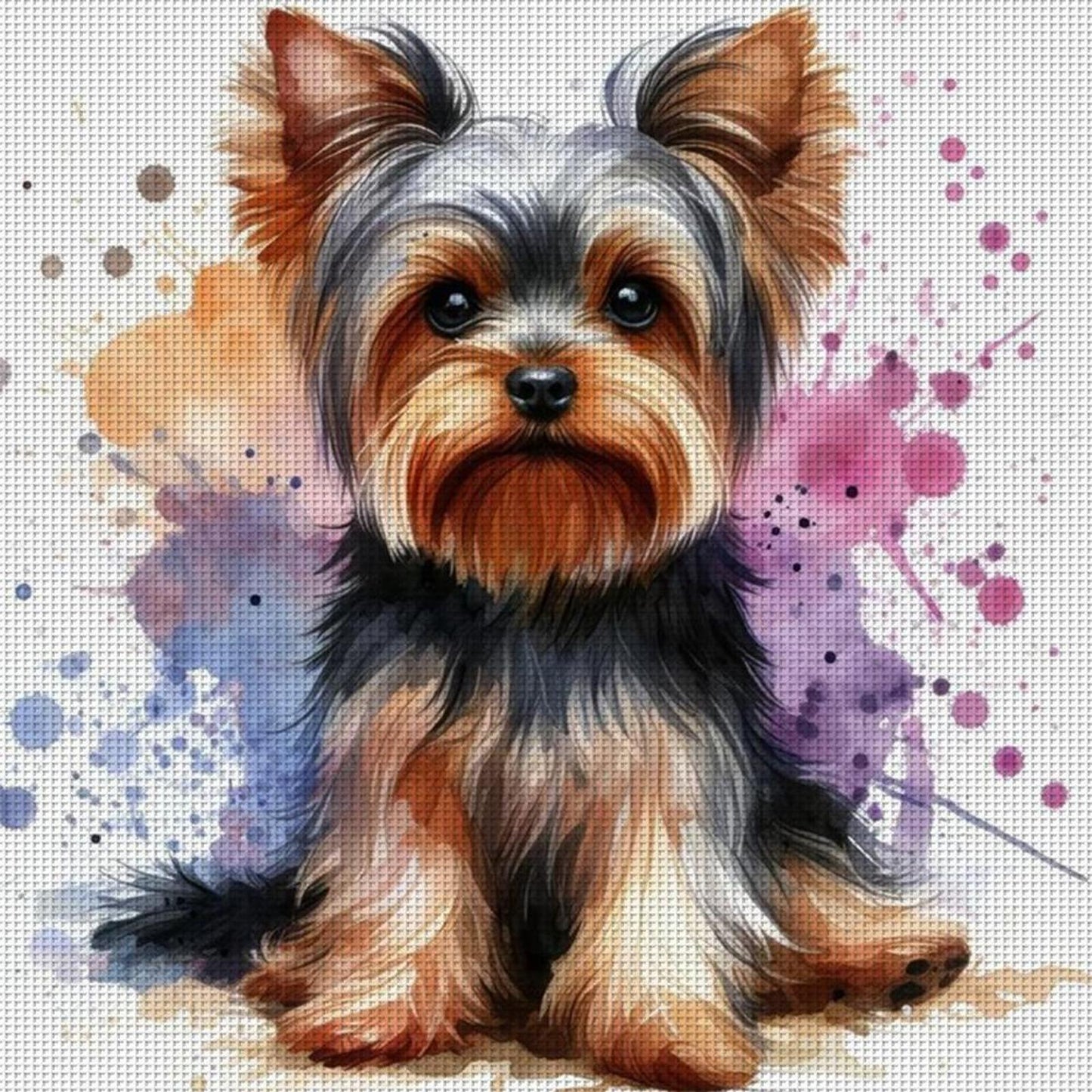 Cute Dog - Full 11CT Stamped Cross Stitch 40x40CM - Yishu