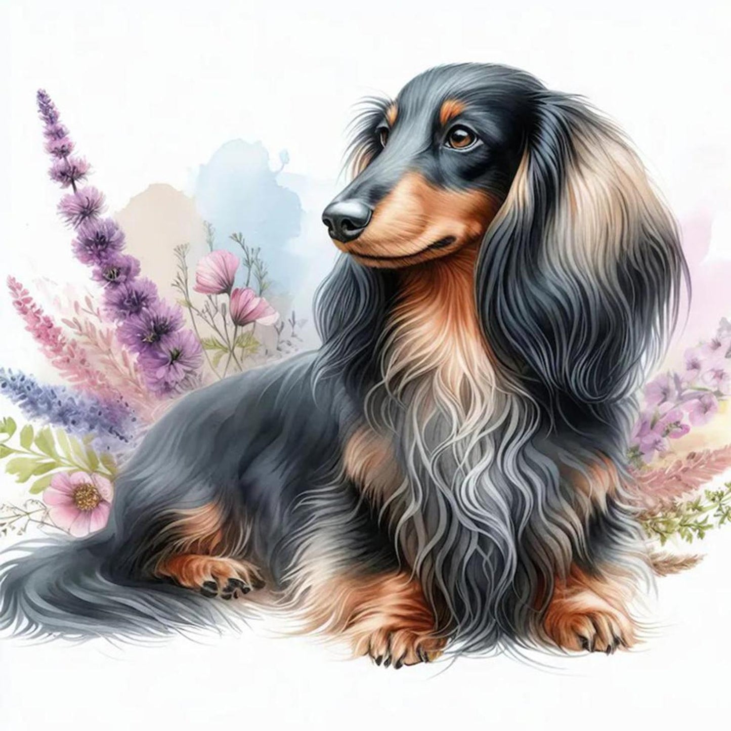 Dachshund-Dog - Full 11CT Stamped Cross Stitch 40x40CM - Yishu