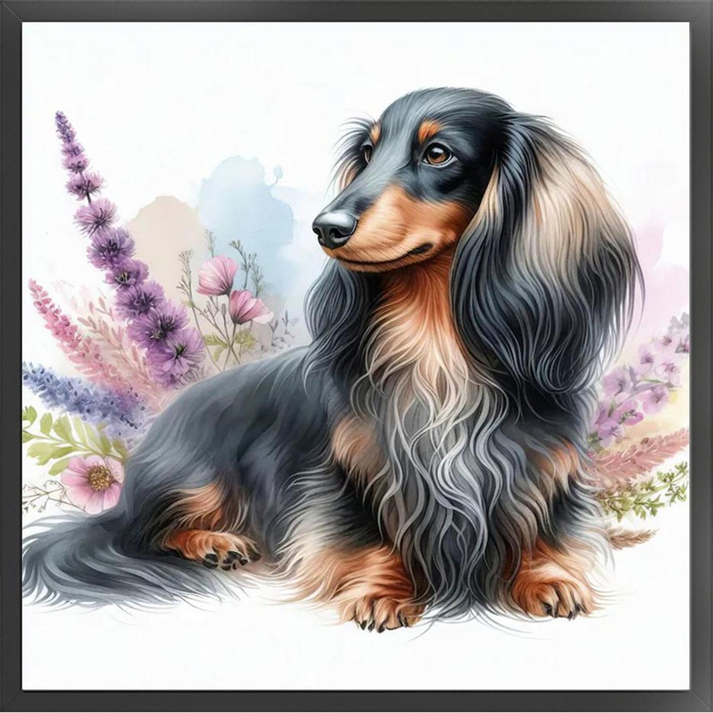 Dachshund-Dog - Full 11CT Stamped Cross Stitch 40x40CM - Yishu