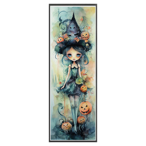 Yishu - Pumpkin Witch - 30*90CM 11CT 3 Stamped Cross Stitch
