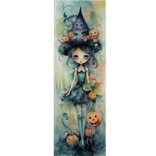 Load image into Gallery viewer, Yishu - Pumpkin Witch - 30*90CM 11CT 3 Stamped Cross Stitch
