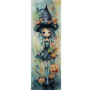 Yishu - Pumpkin Witch - 30*90CM 11CT 3 Stamped Cross Stitch