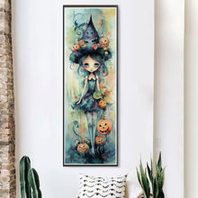 Load image into Gallery viewer, Yishu - Pumpkin Witch - 30*90CM 11CT 3 Stamped Cross Stitch
