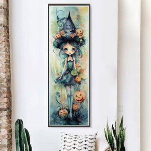 Yishu - Pumpkin Witch - 30*90CM 11CT 3 Stamped Cross Stitch