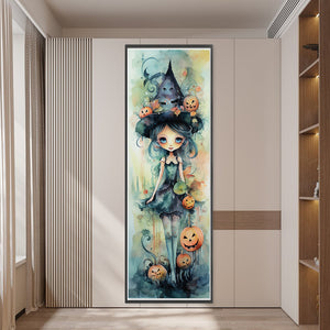 Yishu - Pumpkin Witch - 30*90CM 11CT 3 Stamped Cross Stitch