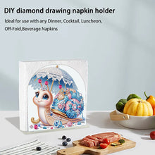 Load image into Gallery viewer, Christmas Acrylic DIY 5D Diamond Art Painting Napkin Holder Rack Set (Snail)
