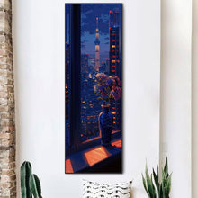 Load image into Gallery viewer, Late-Night Window Vase And Tokyo Skytree 30*90CM(Canvas) Full Round Drill Diamond Painting
