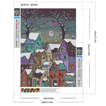 Load image into Gallery viewer, Snowy Village 30*40CM(Canvas) Full Round Drill Diamond Painting
