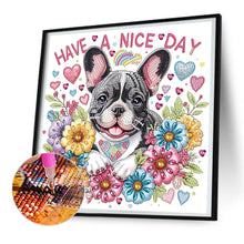 Load image into Gallery viewer, Cute Dog 30*30CM(Canvas) Partial Special Shaped Drill Diamond Painting

