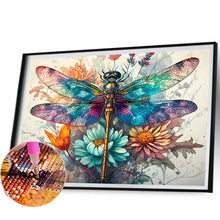 Load image into Gallery viewer, Dragonfly In A Flower Field 60*40CM(Canvas) Full Round Drill Diamond Painting

