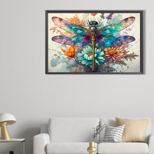 Load image into Gallery viewer, Dragonfly In A Flower Field 60*40CM(Canvas) Full Round Drill Diamond Painting

